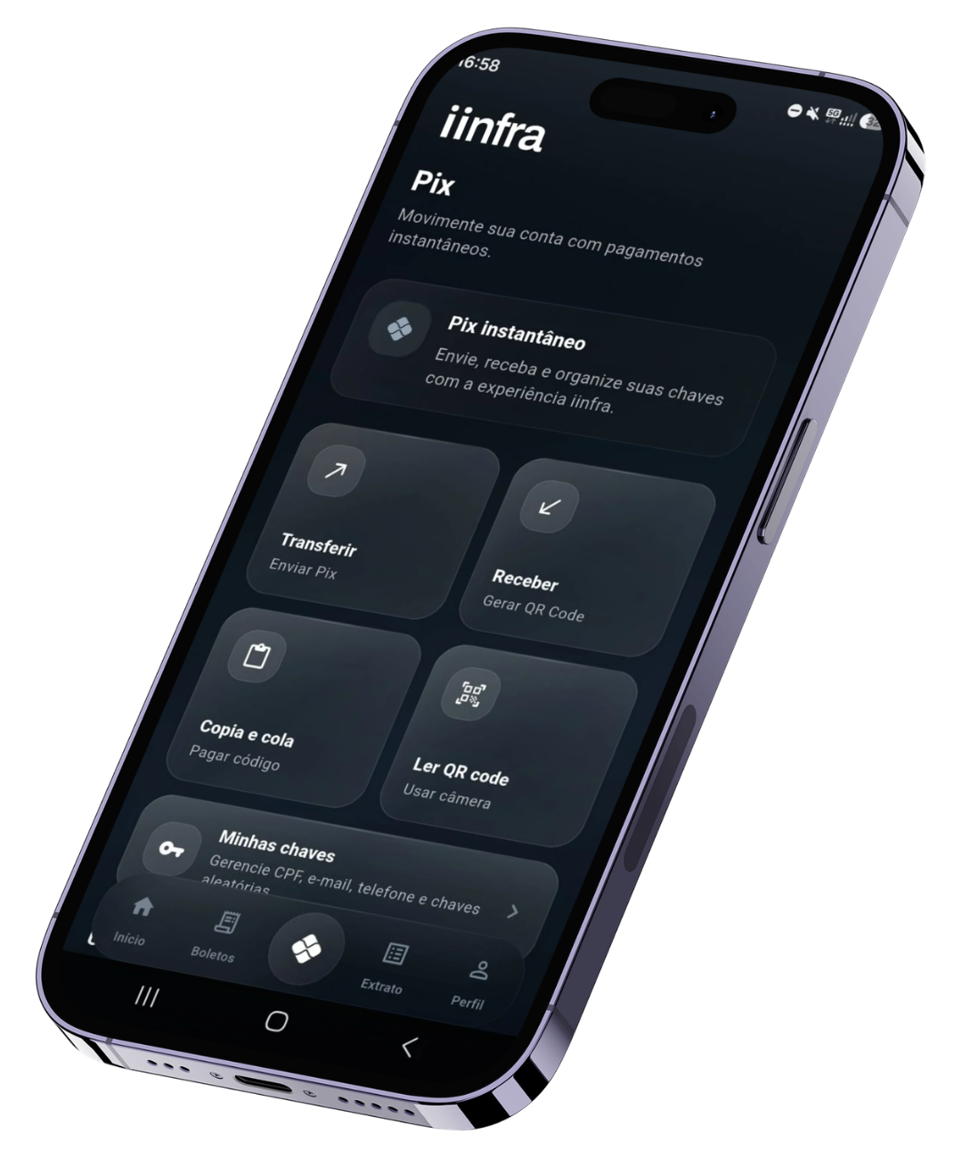 Dashboard IINFRA — transações